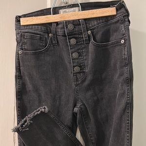 Madewell high-rise black skinny jeans